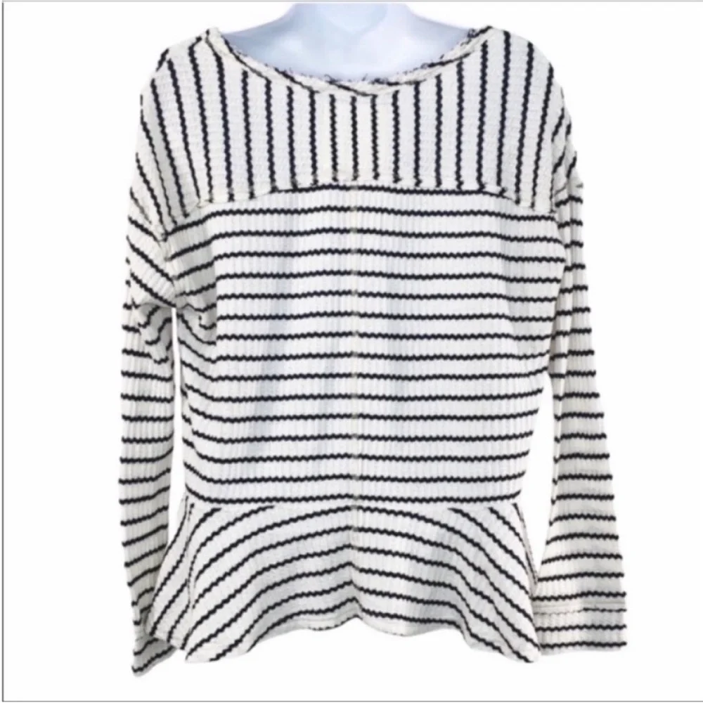 WE THE FREE - FREE PEOPLE stripes thermal blouse top XS